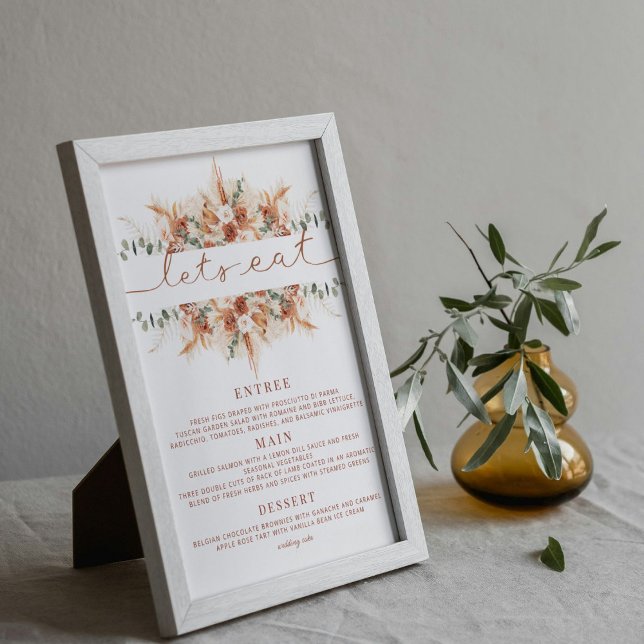 Whimsical Hand Drawn  Script wedding Menu Poster (Creator Uploaded)