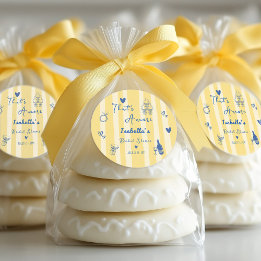 Whimsical Hand Drawn That's Amore Bridal Shower Classic Round Sticker