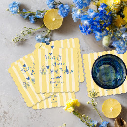 Whimsical hand drawn That's amore Bridal Shower Paper Coaster