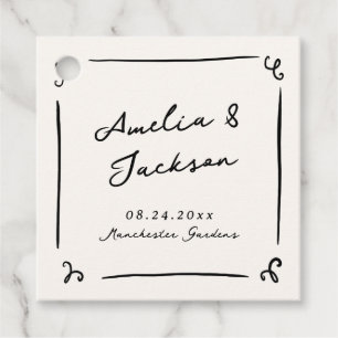 Whimsical Hand Drawn Wedding Favour Tags