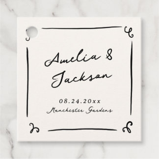 Whimsical Hand Drawn Wedding Favour Tags