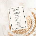 Whimsical Hand Drawn Wedding Menu<br><div class="desc">This adorable design features hand drawn elements and a whimsical bold text.</div>