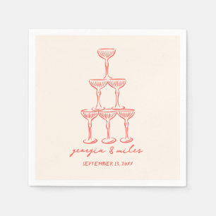 Whimsical Hand Drawn Wedding Napkins