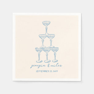 Whimsical Hand Drawn Wedding Napkins