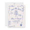 Whimsical Hand Drawn Wedding Navy Blue