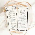 Whimsical Hand Drawn Wedding Program   Party Menu<br><div class="desc">This adorable design features hand drawn elements and a whimsical bold text.</div>