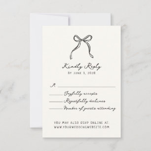 Whimsical, Hand drawn Wedding Rsvp Card