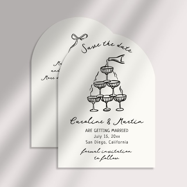 Whimsical, Hand drawn wedding save the date Invitation (Creator Uploaded)