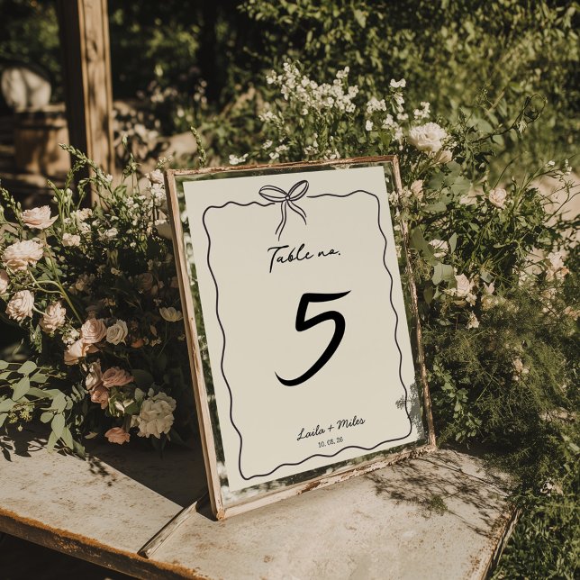 Whimsical Hand drawn Wedding Table Number (Creator Uploaded)