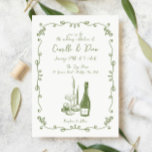 Whimsical Hand Lettered Illustrated Dinner Invitation<br><div class="desc">Whimsical Hand Lettered Illustrated Dinner Wedding Invitation</div>