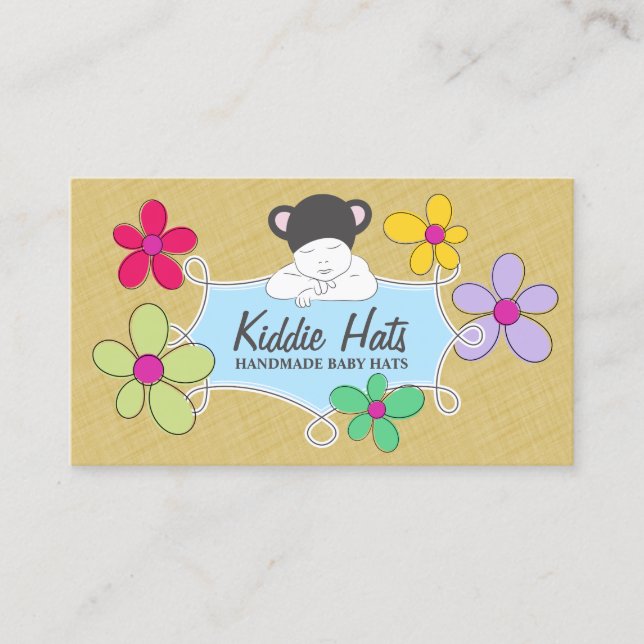 Whimsical Handmade Baby Brand For Cosy Creations Business Card (Front)