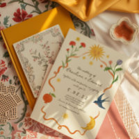 Whimsical handpainted Drawing Wedding 