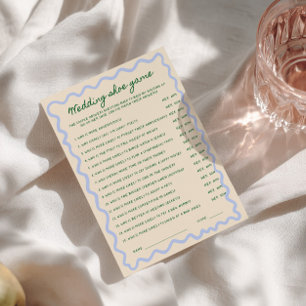 Whimsical Handwritten Bridal Guessing Game Card