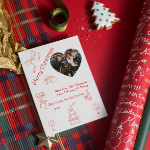 Whimsical handwritten Christmas Card