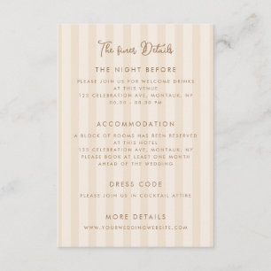 Whimsical Handwritten Wedding Details Enclosure Card