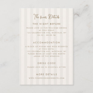 Whimsical Handwritten Wedding Details Enclosure Card