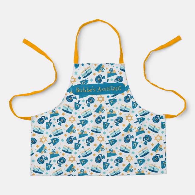 Whimsical Hanukkah design All-Over Print Apron (Front)