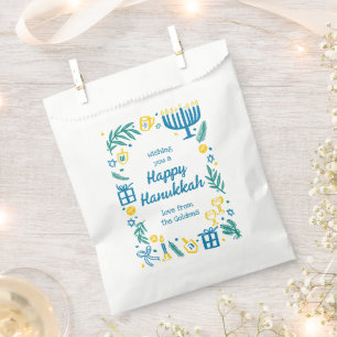 Whimsical Hanukkah Holiday Cute Custom Favour Bags