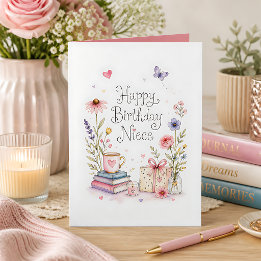 Whimsical Happy Birthday Niece Card