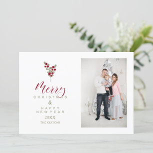 Whimsical Happy Holidays Classic Christmas Photo