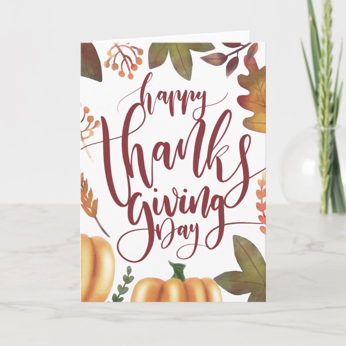 Whimsical Happy Thanksgiving Day | Greeting Card | Zazzle.co.uk