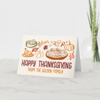 Whimsical Happy Thanksgiving Friendsgiving Vegan