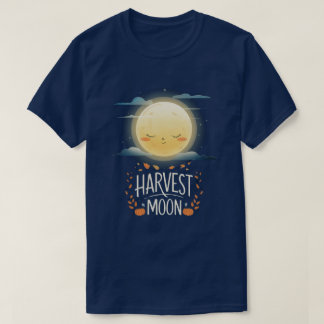 Whimsical Harvest Moon Amid Autumn Bliss T-Shirt