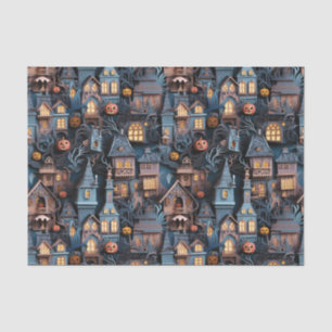Whimsical Haunted House Halloween Tissue Paper