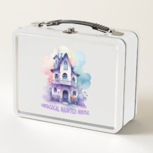 Whimsical Haunted House Metal Lunch Box