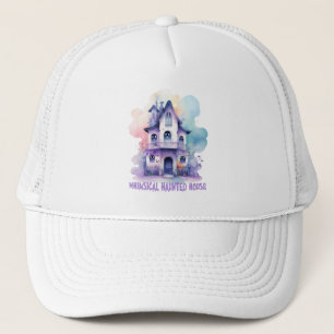 Whimsical Haunted House Trucker Hat