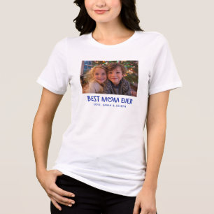 Whimsical Heart Best Mum Ever Holiday Photo Tri-Blend Shirt