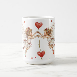 Whimsical Heart Fairy Coffee Mug