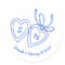 Whimsical Heart Locket Doodle Sketch Modern CUSTOM
