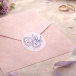 Whimsical Heart Locket Doodle Sketch Modern CUSTOM Classic Round Sticker<br><div class="desc">Use these sweet whimsical stickers for your wedding, engagement party, bridal shower or other event. Hand drawn by me for you. Fully editable, add your own text or background colour. FULLY CUSTOMIZABLE: Click "personalise" to edit the text, add your own custom initials to the hearts, and then click "edit design"...</div>