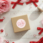 Whimsical Heart Locket Doodle Sketch Modern CUSTOM Classic Round Sticker<br><div class="desc">Use these sweet whimsical stickers for your wedding, engagement party, bridal shower or other event. Hand drawn by me for you. Fully editable, add your own text or background colour. FULLY CUSTOMIZABLE: Click "personalise" to edit the text, add your own custom initials to the hearts, and then click "edit design"...</div>