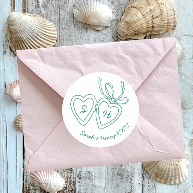 Whimsical Heart Locket Doodle Sketch Modern CUSTOM Classic Round Sticker (Whimsical Heart Locket Doodle Sketch Modern CUSTOM Classic Round Sticker
)