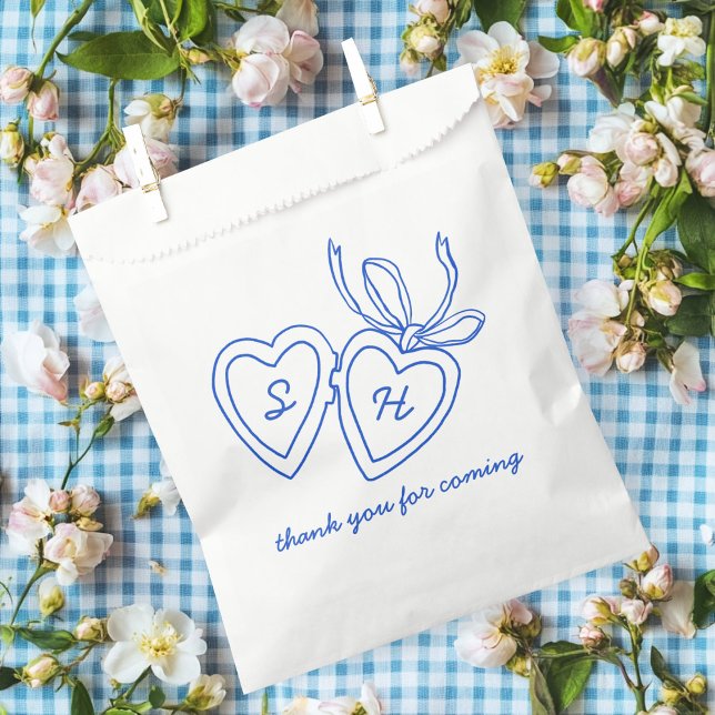 Whimsical Heart Locket Doodle Sketch Modern CUSTOM Favour Bags (Whimsical Heart Locket Doodle Sketch Modern CUSTOM Favor Bag
)