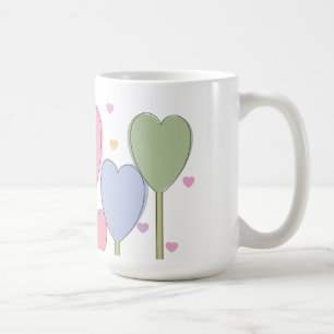 Whimsical Heart Lollipops Coffee Mug