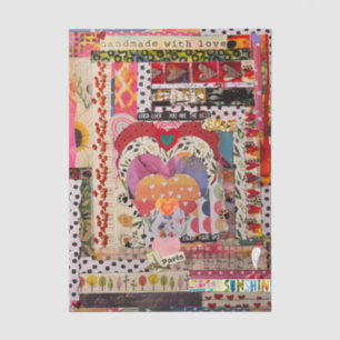 Whimsical Heart Paper Art Tissue Paper