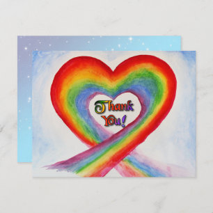 Whimsical Heart Thank You Greeting Card