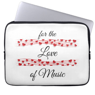 Whimsical hearts music "For the love of music"  Laptop Sleeve
