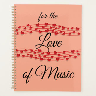 Whimsical hearts music "For the love of music"  Planner