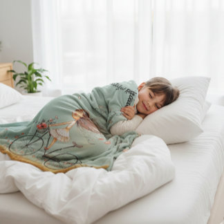 Whimsical Hearts & Petals: Sweet Birthday Bicycle  Fleece Blanket