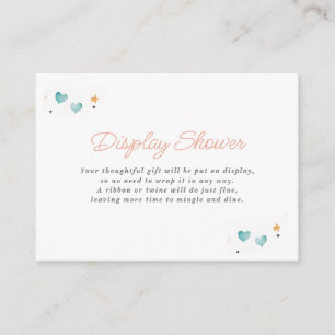 Whimsical Hearts & Stars Display Shower Enclosure Card