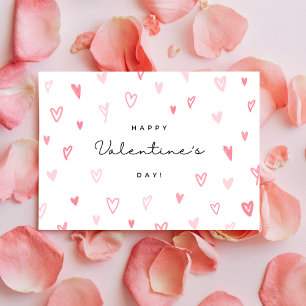 Whimsical Hearts Valentine's Day Postcard