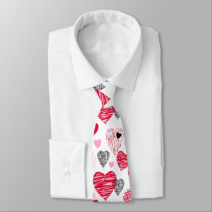 Whimsical Hearts Valentine's Tie
