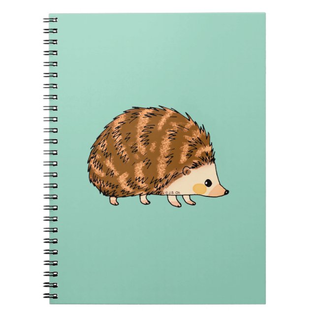 Whimsical Hedgehog  – Cute Woodland Animal Notebook (Front)