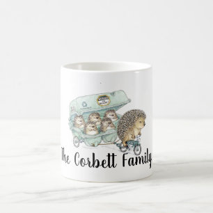 Whimsical Hedgehog Family Customisable Coffee Mug