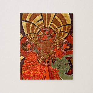 Whimsical Heights: Beautiful Funny Giraffe African Jigsaw Puzzle