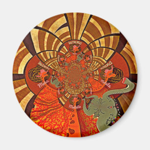 Whimsical Heights: Beautiful Funny Giraffe African Magnet